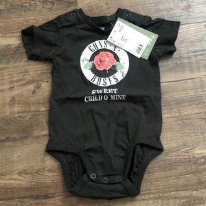 NWT Guns and Roses band tee onesie